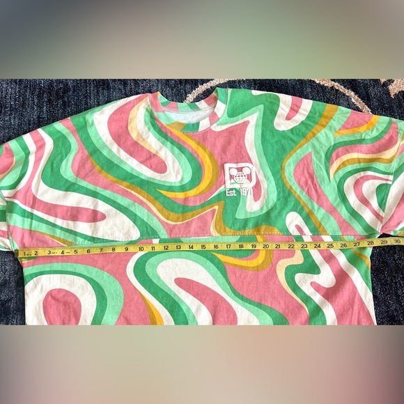 Disney Pink and Green Swirl Women's Spirit Jersey - Picture 10 of 10